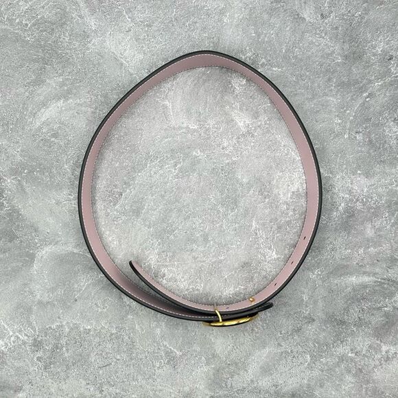 NWT Fendi Vitello Liberty F is Fendi Bi-Color Reversible Belt Black Pink Leather - Picture 5 of 15